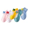 2020 nuevo calcetines de niños de seda de vidrio verano malla fina respirable mujer bebé hielo seda candy bow barco calcetines Item Picture